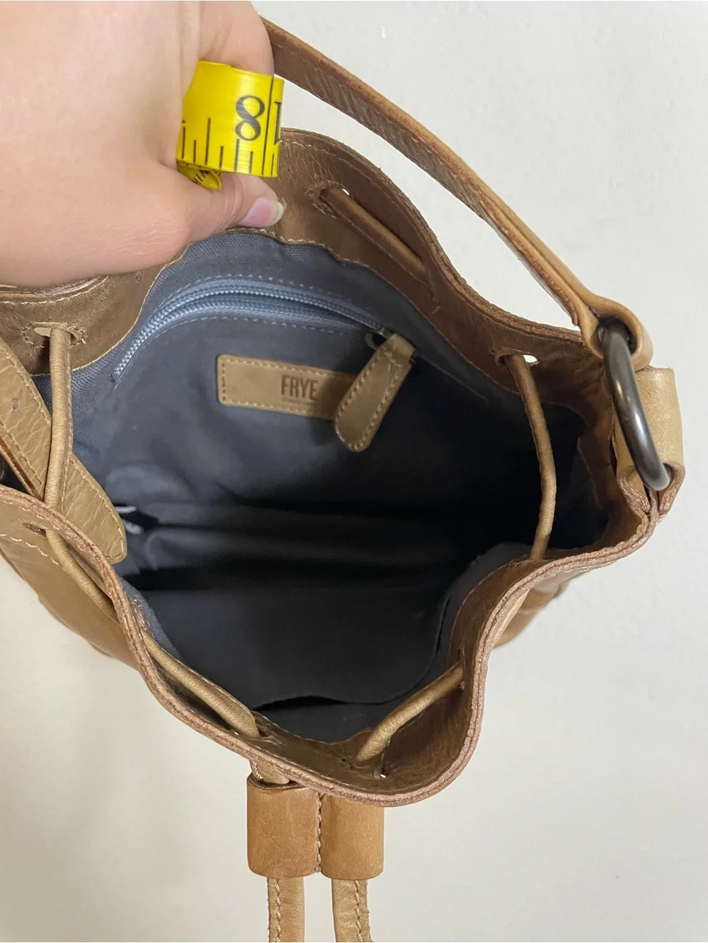 Frye Melissa Drawstring Leather Bucket Bag